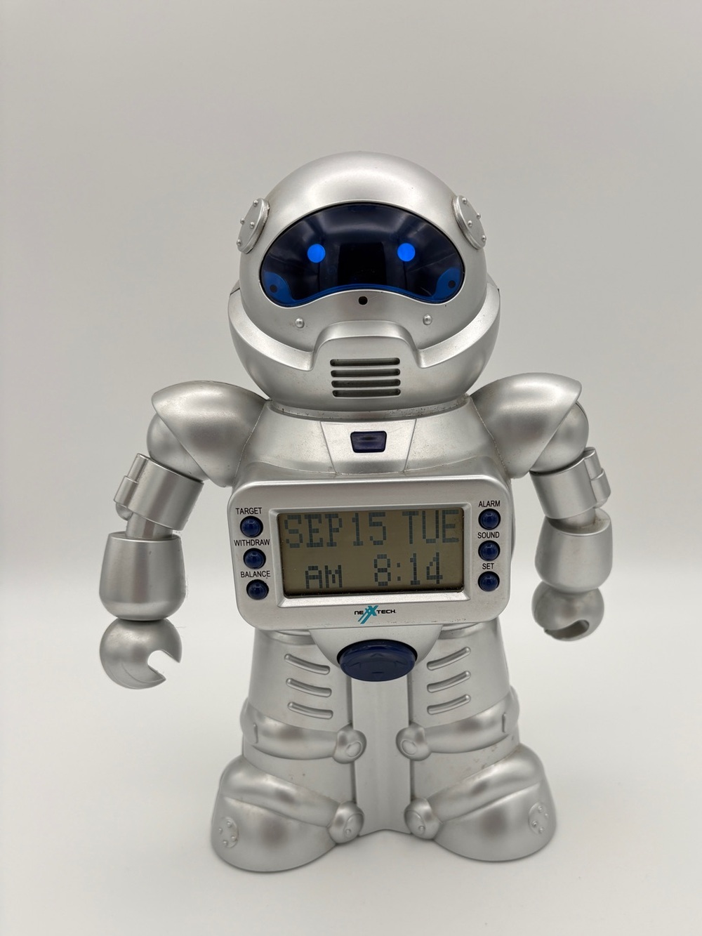 Vintage NEXXTECH Talking Robot Coin Bank Alarm Clock